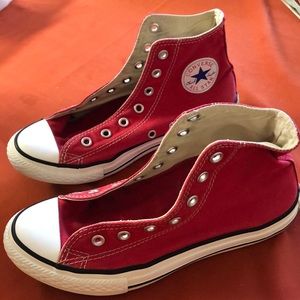 Red high top converse